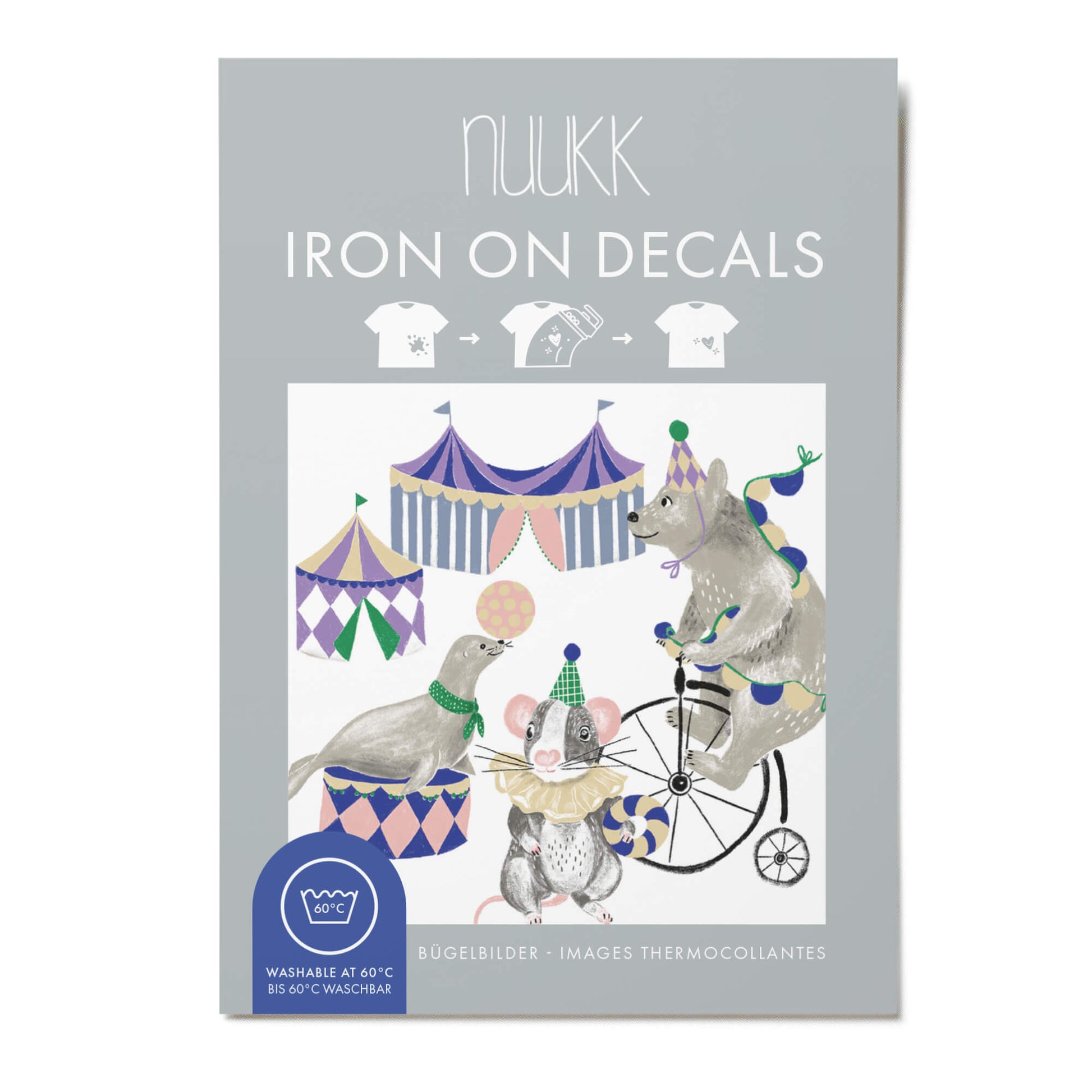 Nuukk - Bügelbilder "Zirkus" für Textilien, Made in Germany