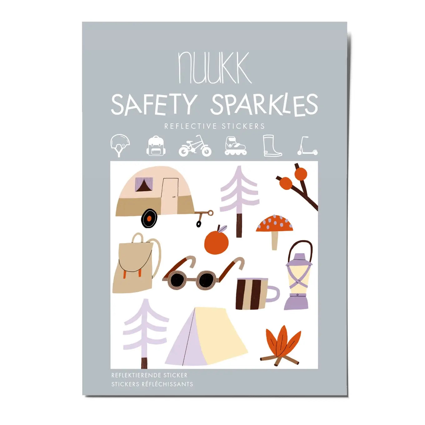 Nuukk – Reflektierende Sticker „Camping“ für Kinder