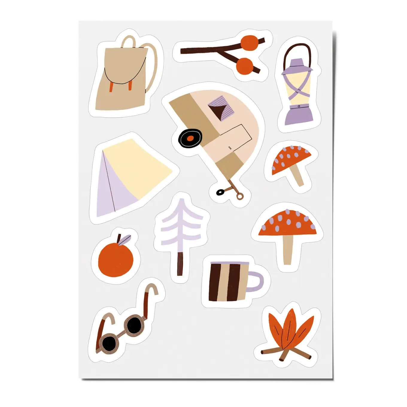 Nuukk – Reflektierende Sticker „Camping“ für Kinder