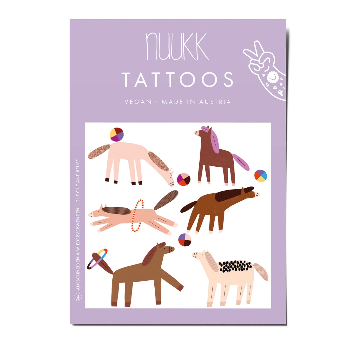 Nuukk – Kindertattoos „Pferde“, vegan & dermatologisch getestet