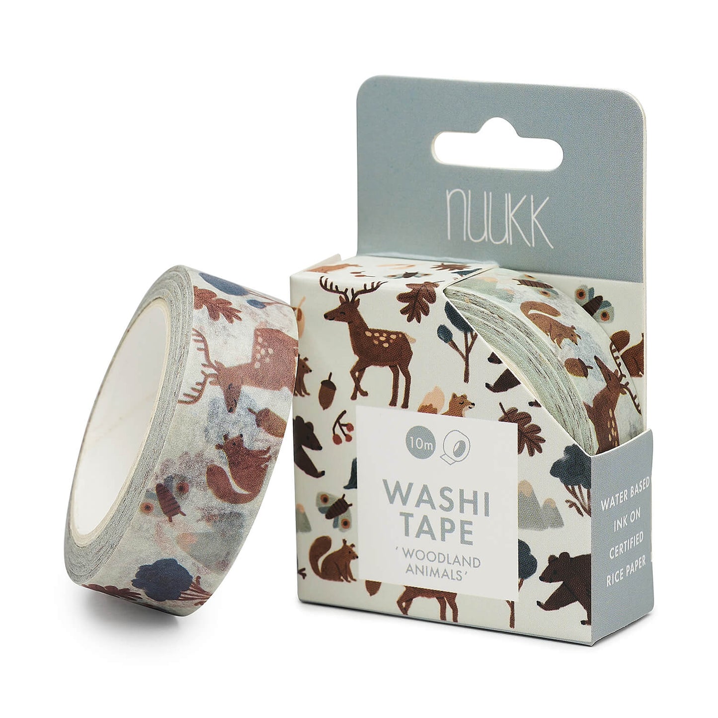 Nuukk – Washi Tape „Waldtiere“ aus zertifiziertem Reispapier