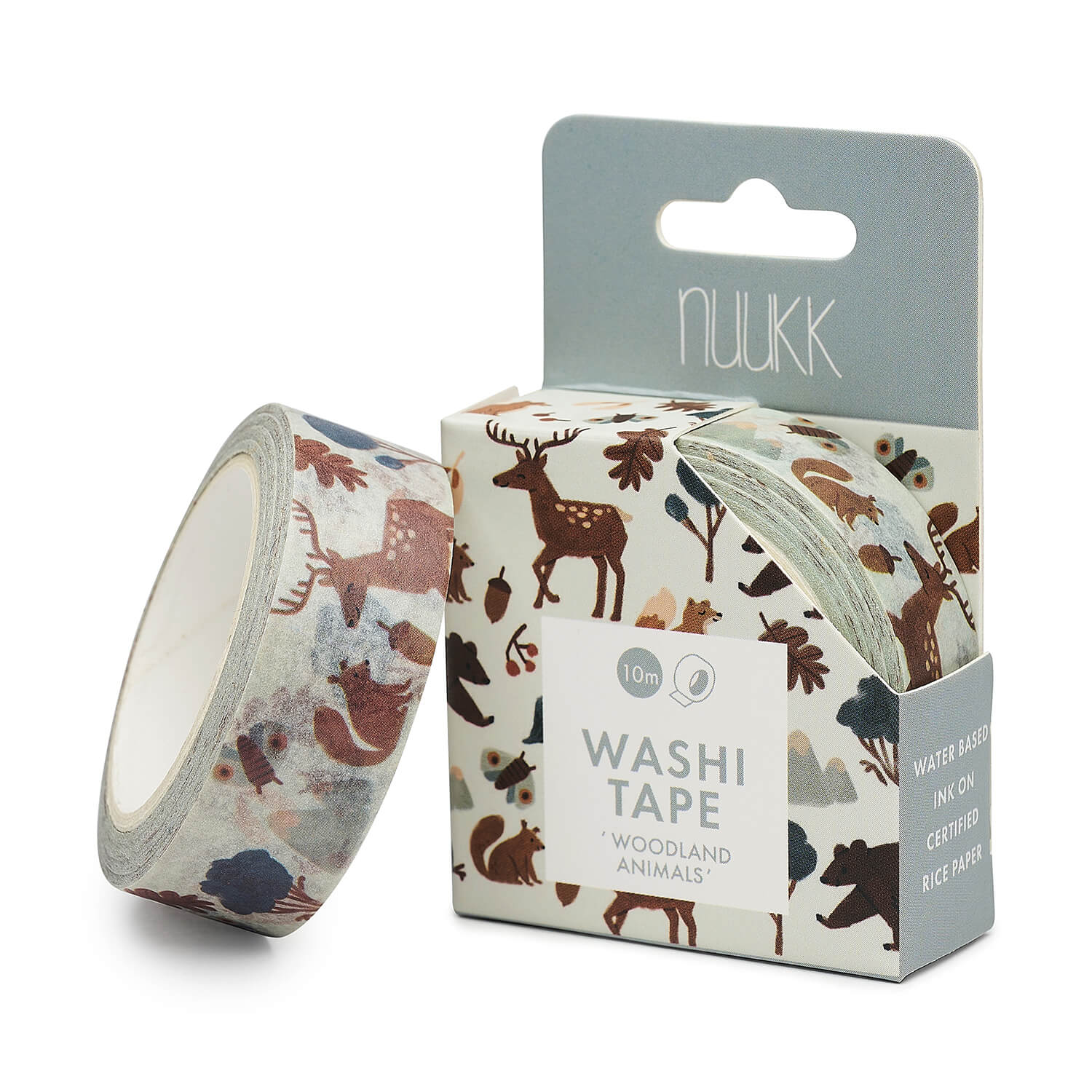 Nuukk – Washi Tape „Waldtiere“ aus zertifiziertem Reispapier