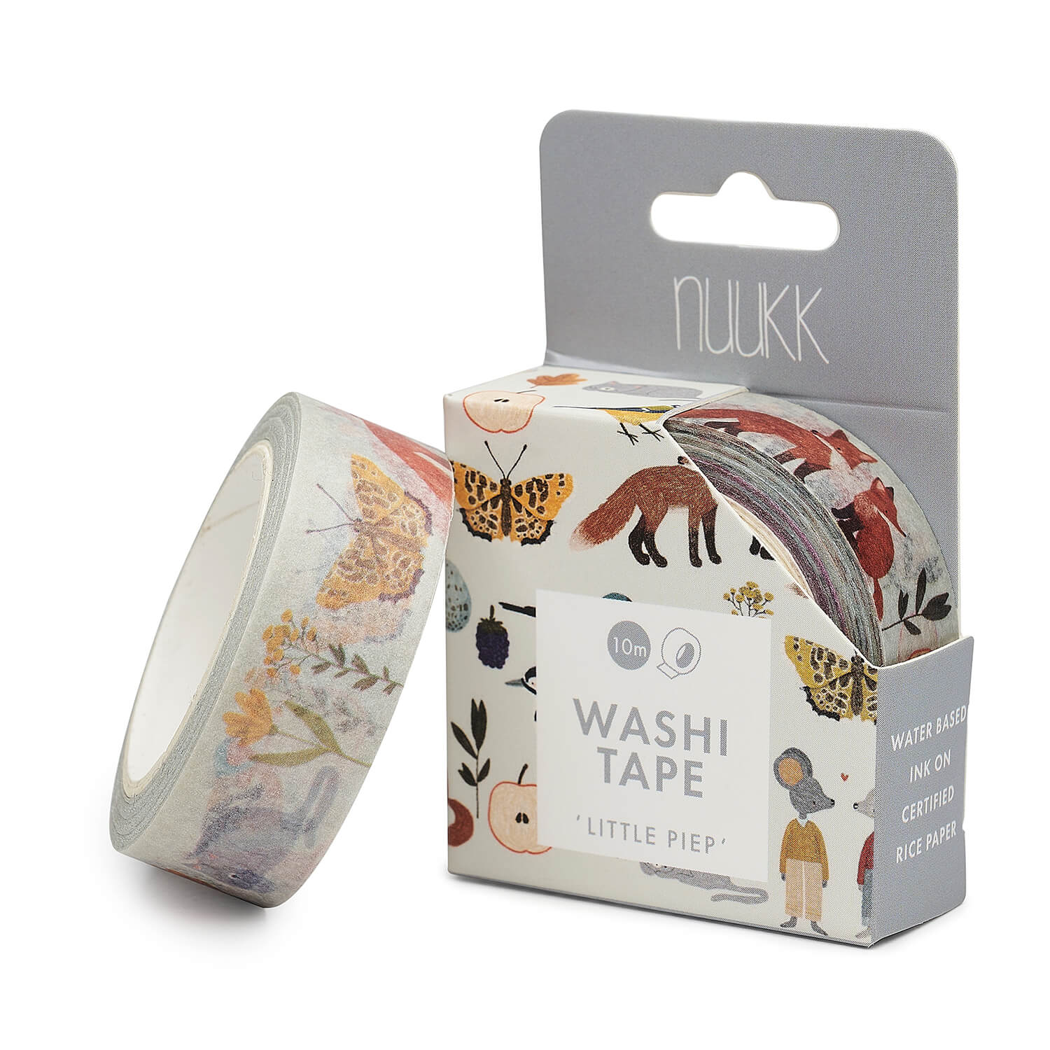 Nuukk – Washi Tape „Wald und Wiese“ aus zertifiziertem Reispapier