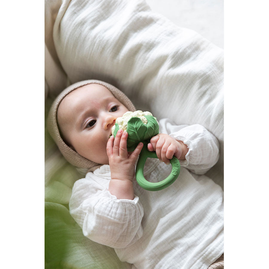 Oli & Carol - Beißring & Rassel "Cauliflower" aus Naturkautschuk