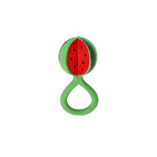 Oli & Carol - Beißring & Rassel "Watermelon" aus Naturkautschuk