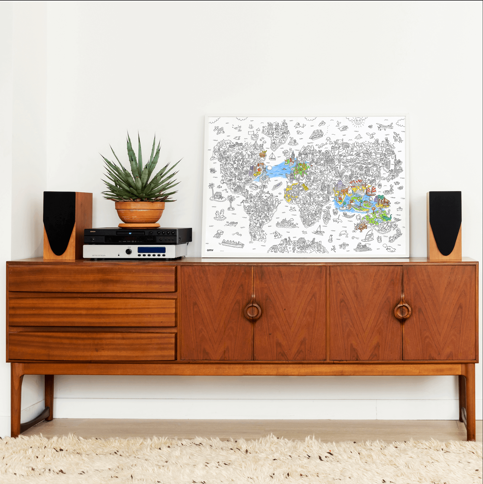 OMY - Großes Ausmalposter - Atlas