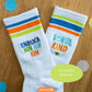 Papierdrachen - Socken zur Einschulung - blau - Endlich bin ich ein Schulkind