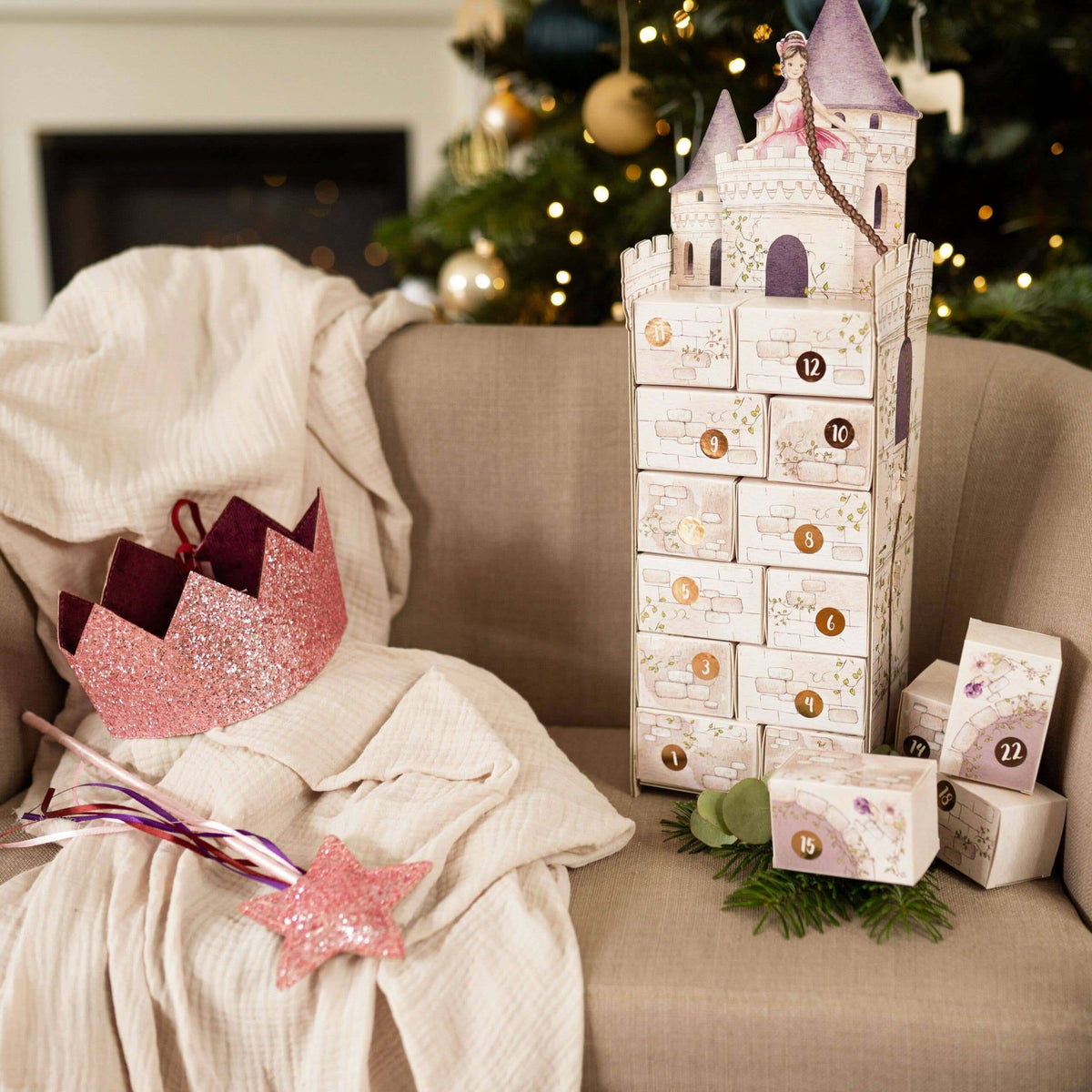 Papierdrachen - Adventskalender Bastelset - Rapunzels Turm