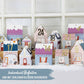 Papierdrachen – Adventskalender Weihnachtsdorf Bunt