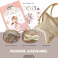 Papierdrachen - Tüll Cape mit Glitzer - beige
