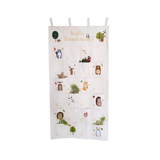 Papierdrachen - Wiederverwendbarer Wand-Adventskalender - Waldtiere