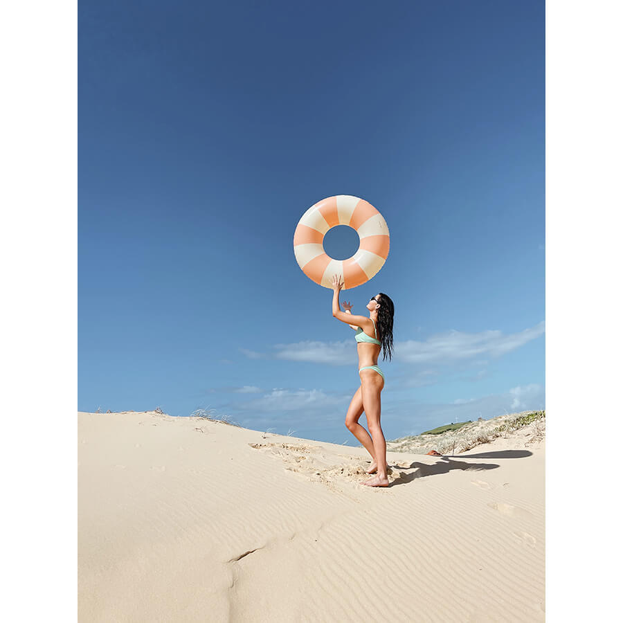 Petites Pommes - (120 cm) Schwimmring "Celine - Peach Daisy"
