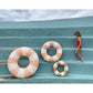 Petites Pommes - (90 cm) Schwimmring "Sally - Peach Daisy"