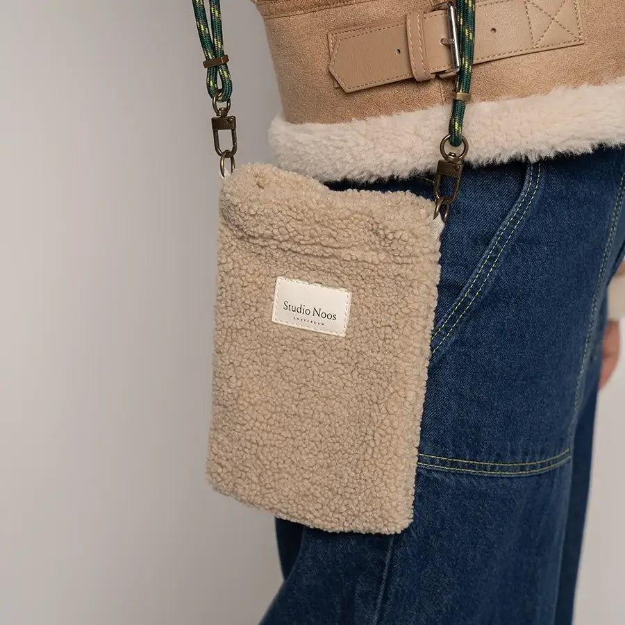 Studio Noos - Handytasche "Phone Bag - Ecru Teddy"