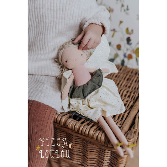 Picca Loulou - Stoffpuppe Dolores – handgefertigte Puppe aus Leinen