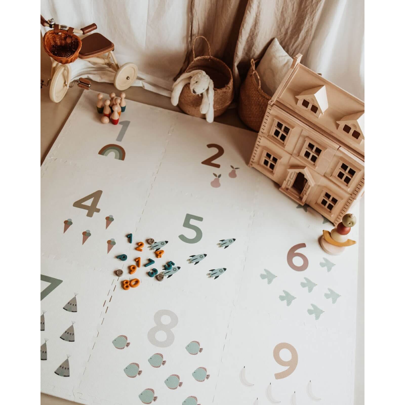 Play & Go – Puzzlematte "Eevaa" Zahlen Wendbar 180x180cm
