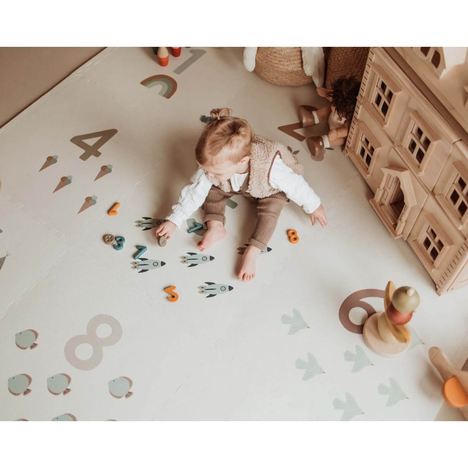 Play & Go – Puzzlematte "Eevaa" Zahlen Wendbar 180x180cm