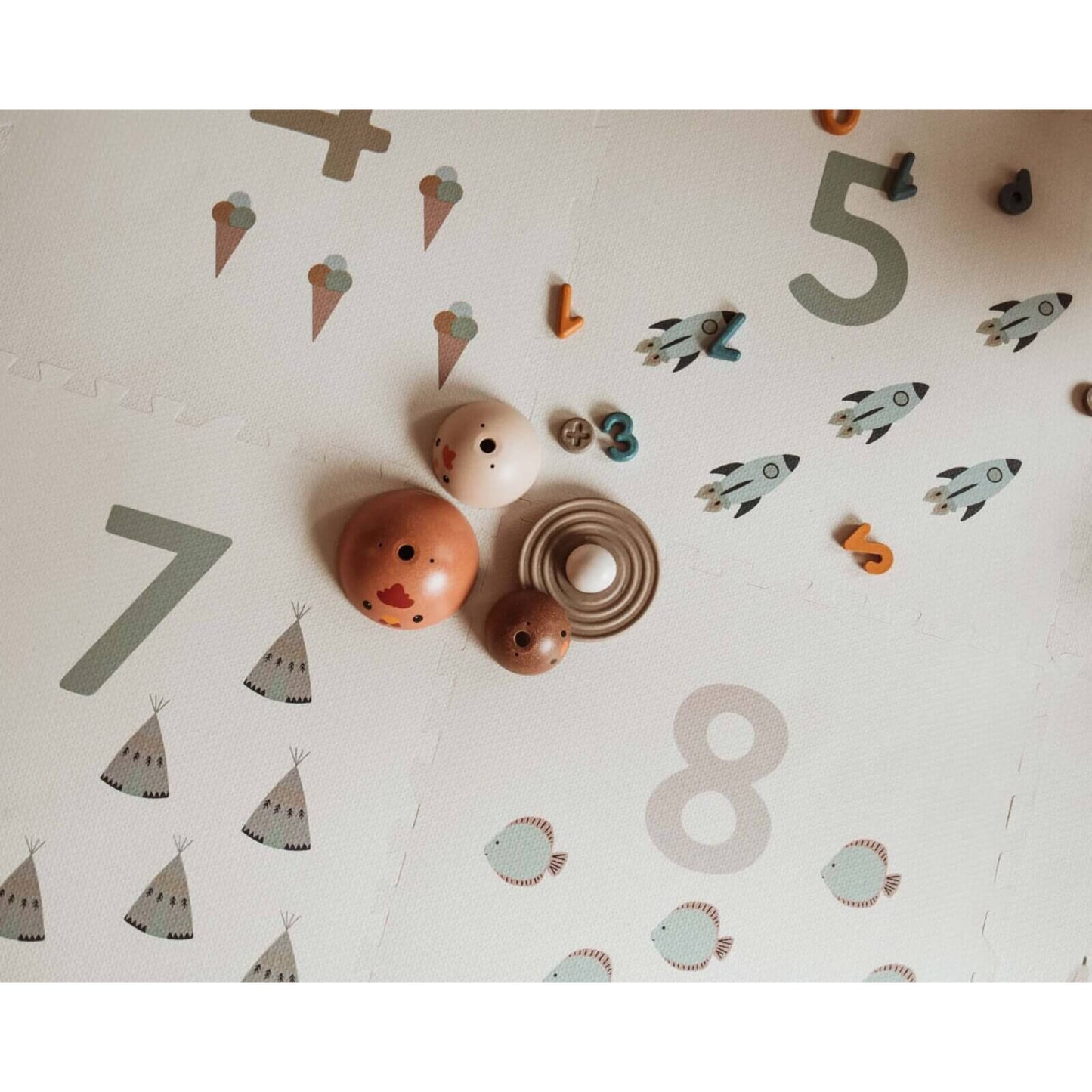 Play & Go – Puzzlematte "Eevaa" Zahlen Wendbar 180x180cm