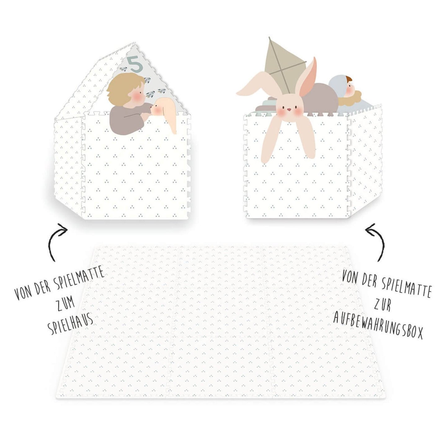 Play & Go – Puzzlematte "Eevaa" Zahlen Wendbar 180x180cm