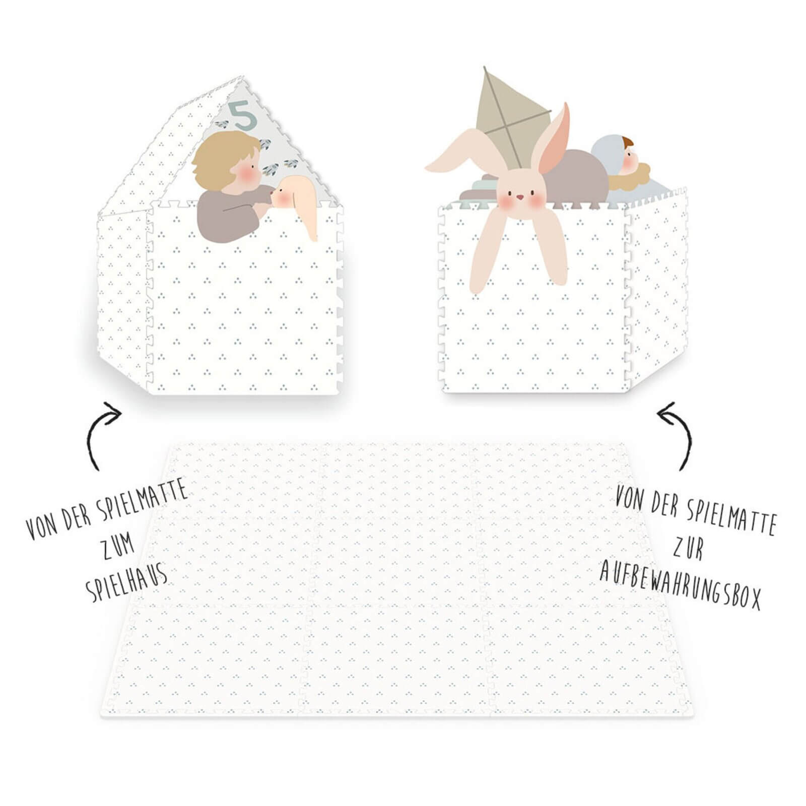 Play & Go – Puzzlematte "Eevaa" Zahlen Wendbar 180x180cm