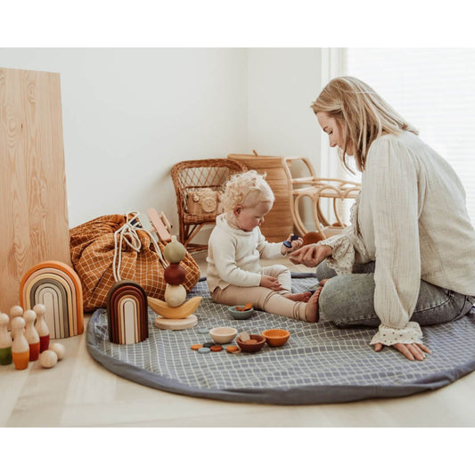 Play & Go – Bio Spielmatte/Spielzeugsack "Organic Original" Blau