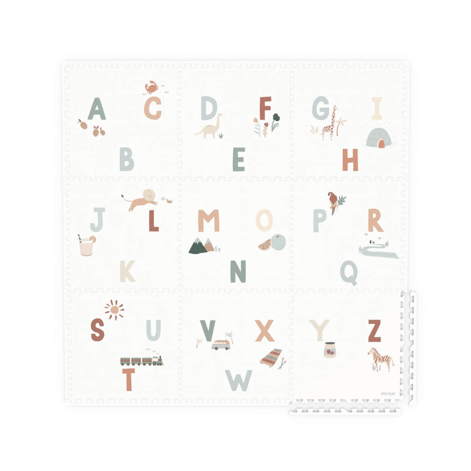 Play & Go – Puzzlematte "Eevaa" Abc Wendbar 180x180cm