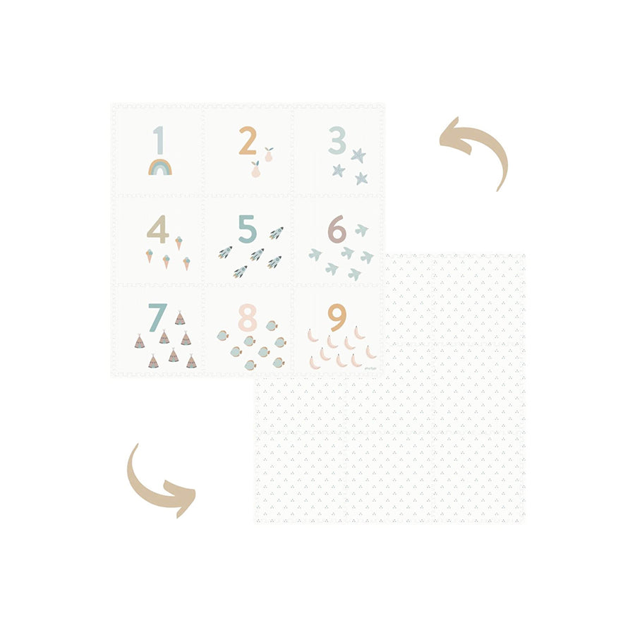 Play & Go – Puzzlematte "Eevaa" Zahlen Wendbar 180x180cm