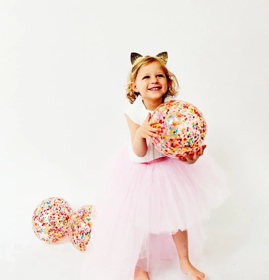 Ratatam Konfettiball 22 cm – handgefertigter Ball aus recycelten Ballons