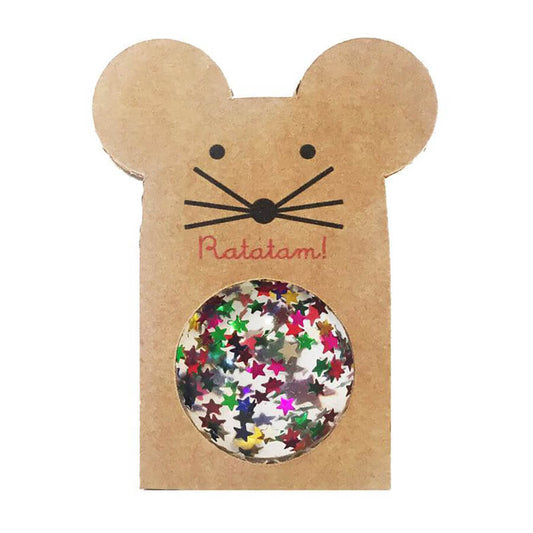 Ratatam Flummi Maus Starry Stern – glitzernder Hüpfball aus Frankreich