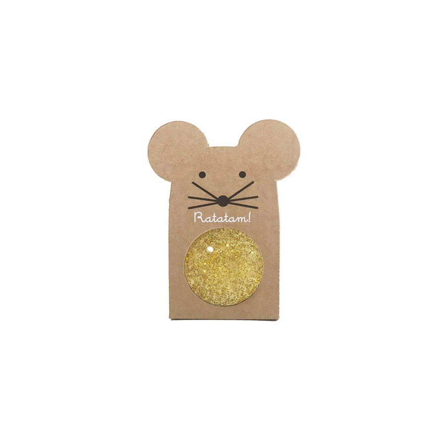 Ratatam Flummi Maus Gold – glitzernder Hüpfball aus Frankreich