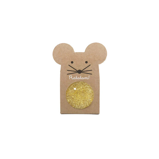 Ratatam Flummi Maus Gold – glitzernder Hüpfball aus Frankreich