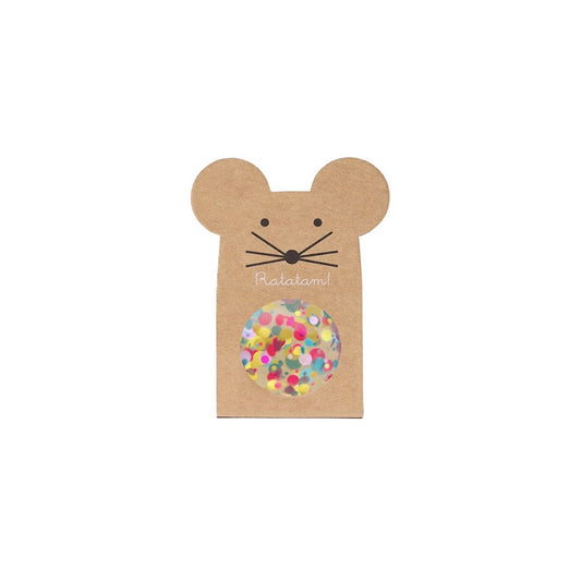 Ratatam Flummi Maus Konfetti – glitzernder Hüpfball aus Frankreich