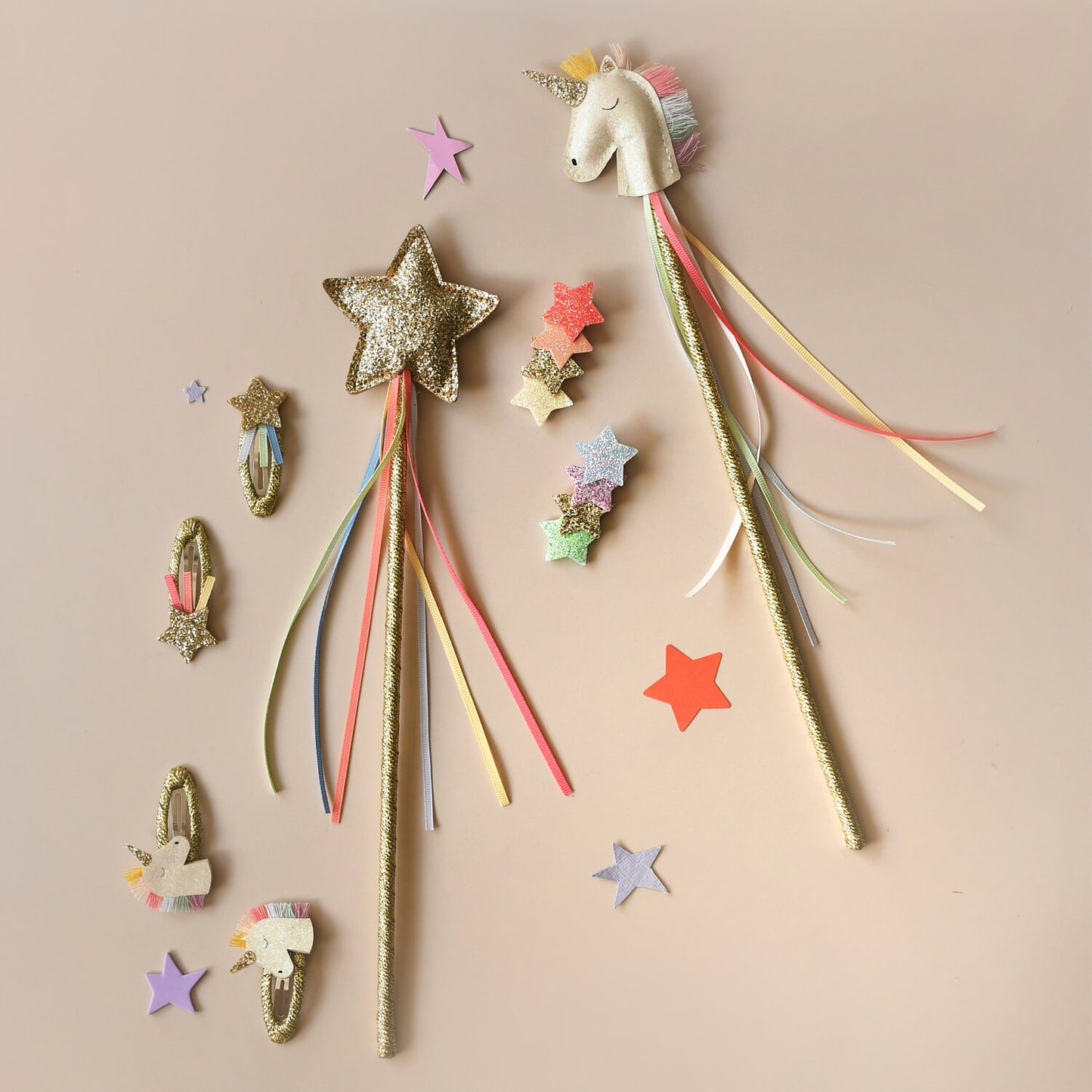 HAARSPANGEN RAINBOW UNICORN, 2er Set