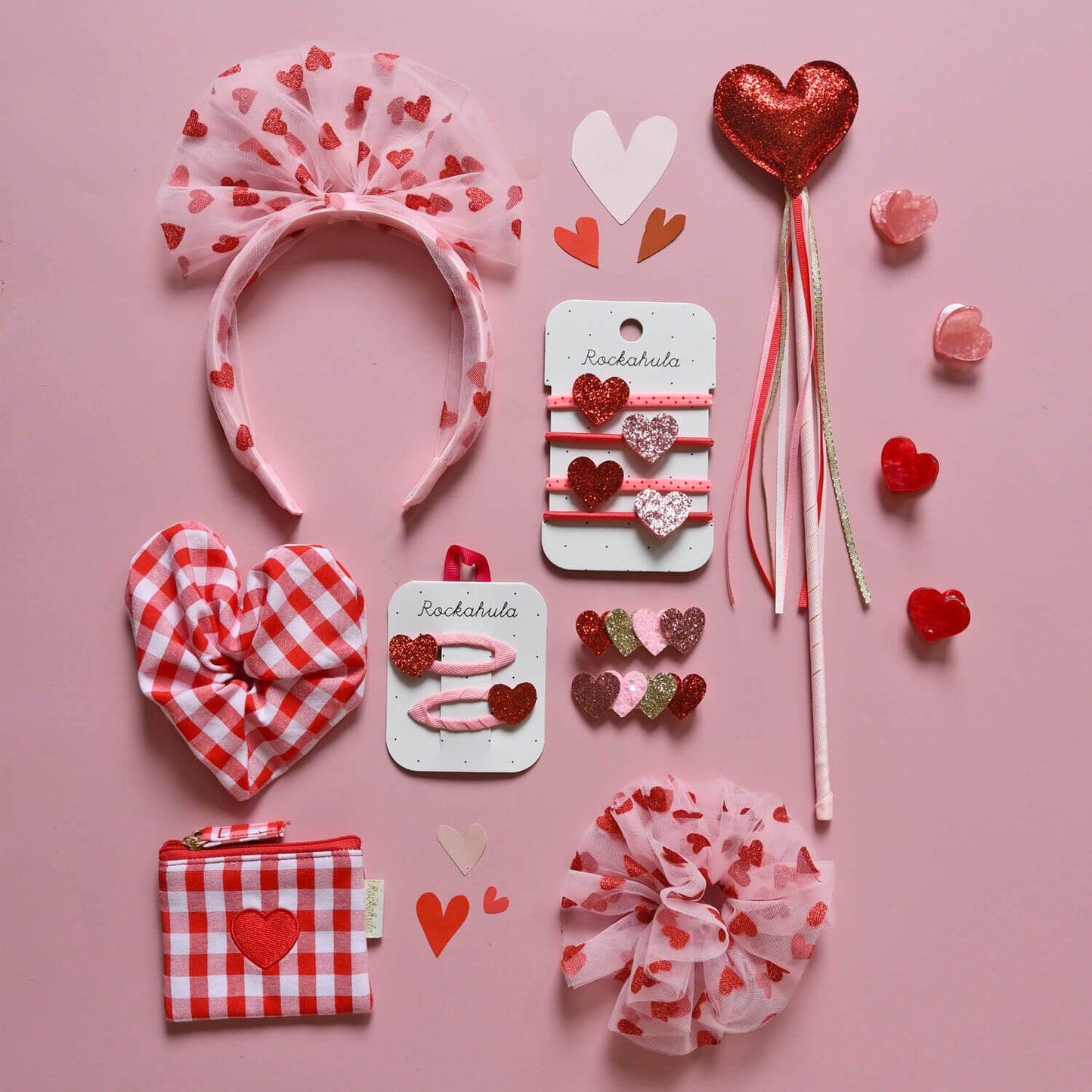 Rockahula - Haargummis "Love Hearts", 4er Set