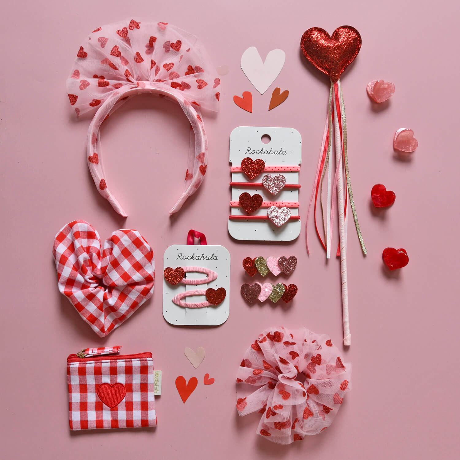 Rockahula - Haargummis "Love Hearts", 4er Set