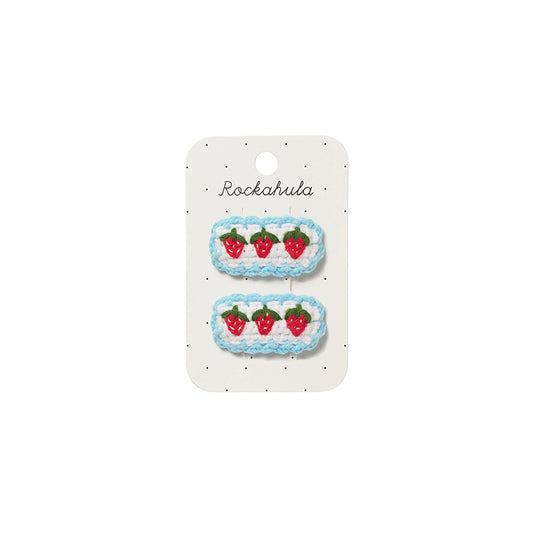 Rockahula - Haarspangen "Crochet Strawberry", 2er Set