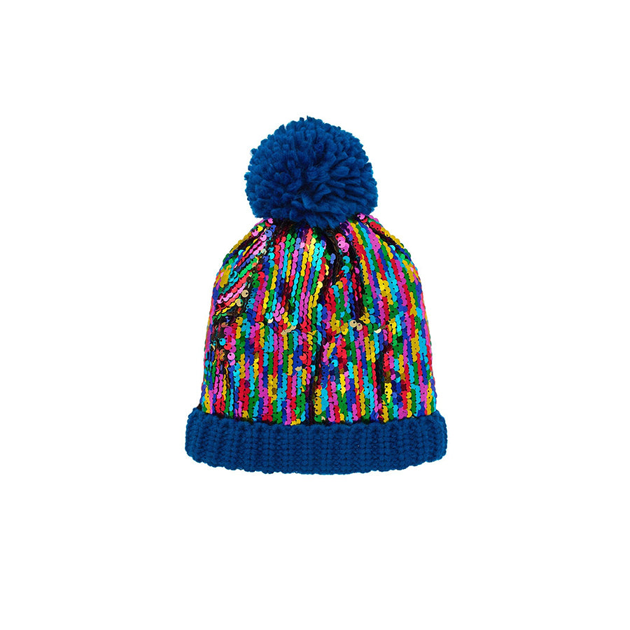 Rockahula - Strickmütze für Kinder "Rainbow Sequin", Mütze mit Fleece