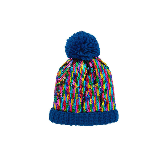 Rockahula - Strickmütze für Kinder "Rainbow Sequin", Mütze mit Fleece