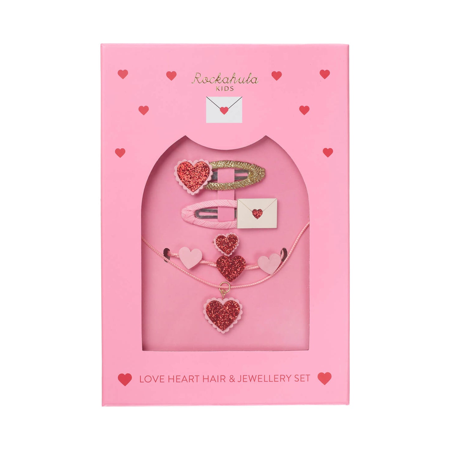 Rockahula - Haar & Schmuck Set "Love Hearts"
