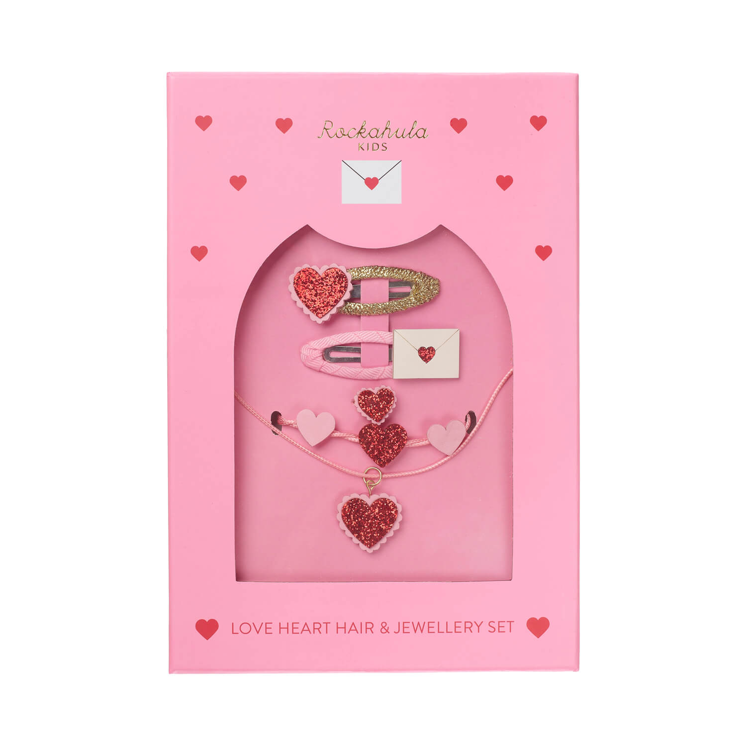 Rockahula - Haar & Schmuck Set "Love Hearts"