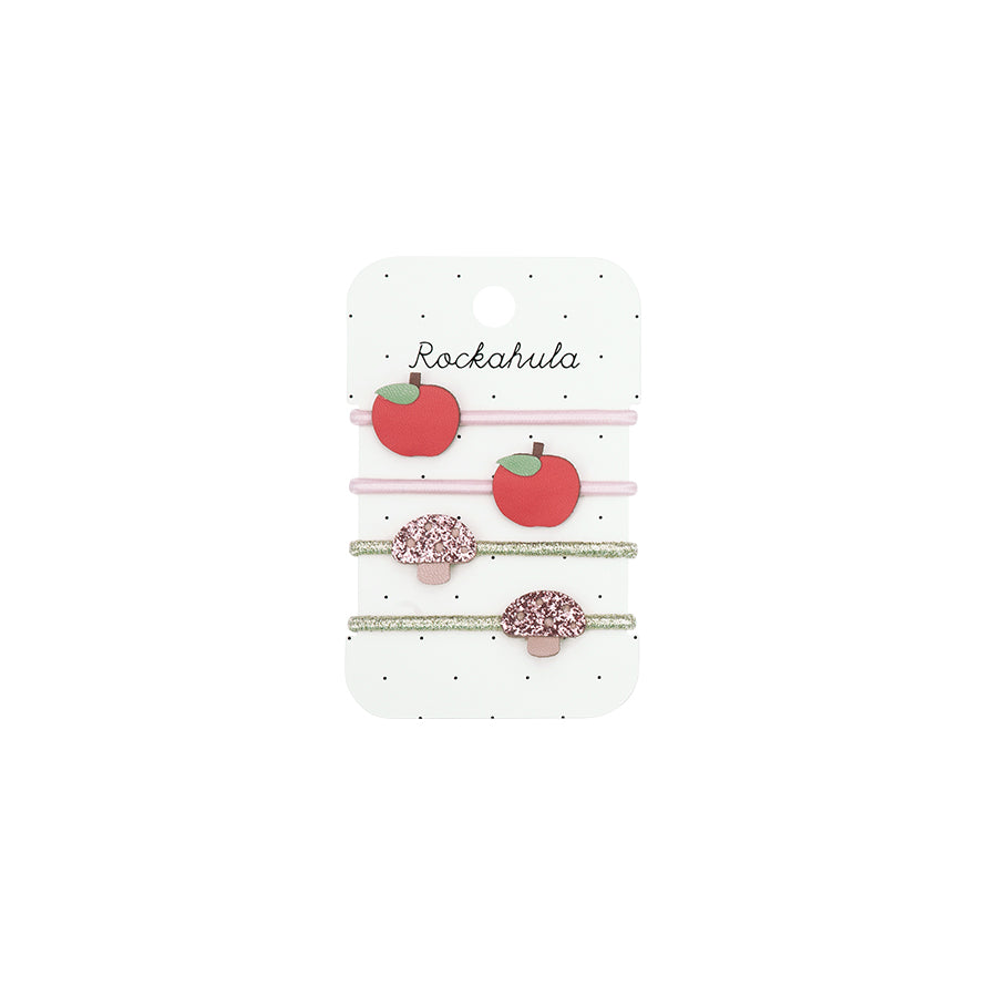 Rockahula - Haargummis "Rosy Apple & Mushroom ", 4er Set