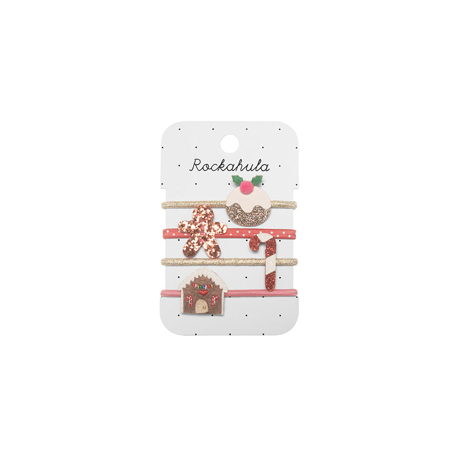 Rockahula - Haargummis "Gingerbread Christmas", 4er Set