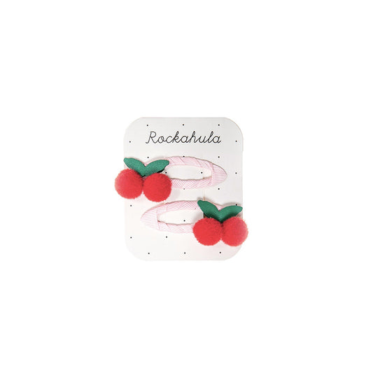 Rockahula - Haarspangen "Sweet Cherry Pom Pom", 2er Set