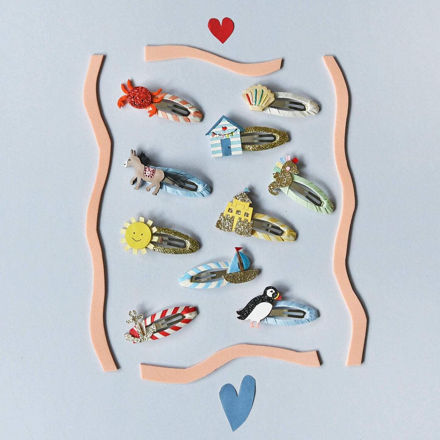 Rockahula - Haarspangen "Rainbow Seahorse", 2er Set