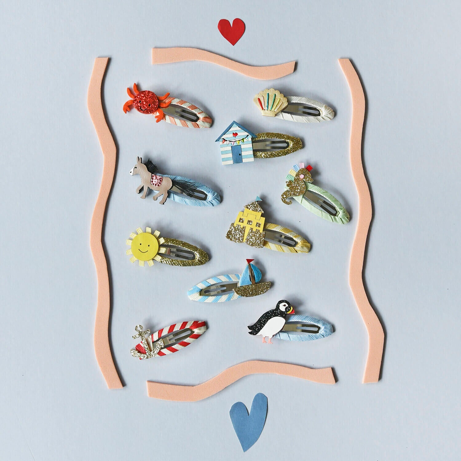 Rockahula - Haarspangen "Rainbow Seahorse", 2er Set