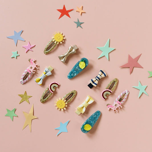 HAARSPANGEN CARNIVAL RAINBOW, 2er Set