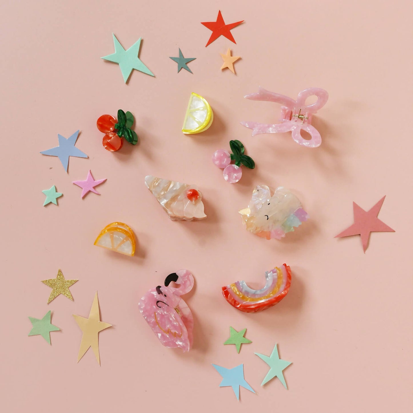 HAARKLAMMER FLORENCE FLAMINGO