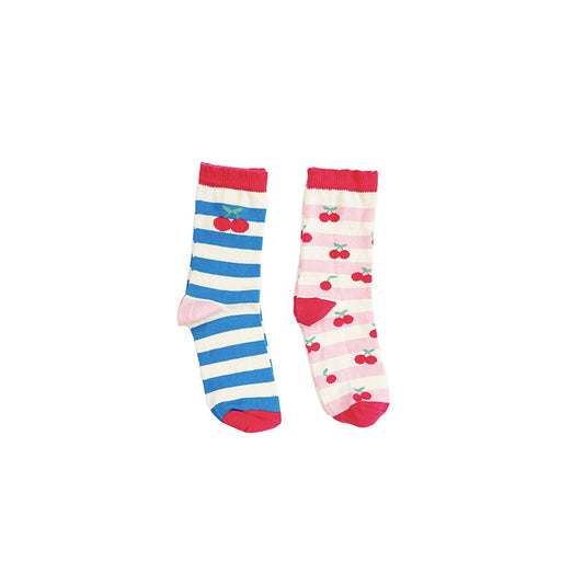 Rockahula - Socken für Kinder "Cherry Stripe", 2er Pack