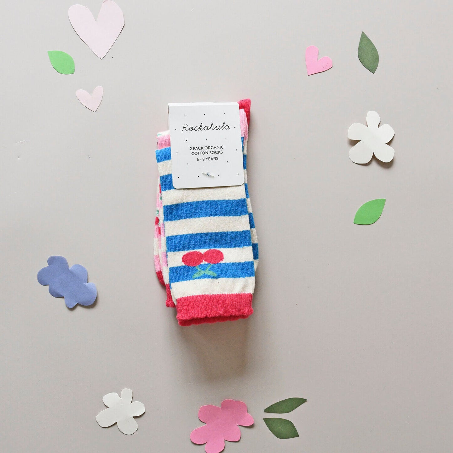 Rockahula - Socken für Kinder "Cherry Stripe", 2er Pack