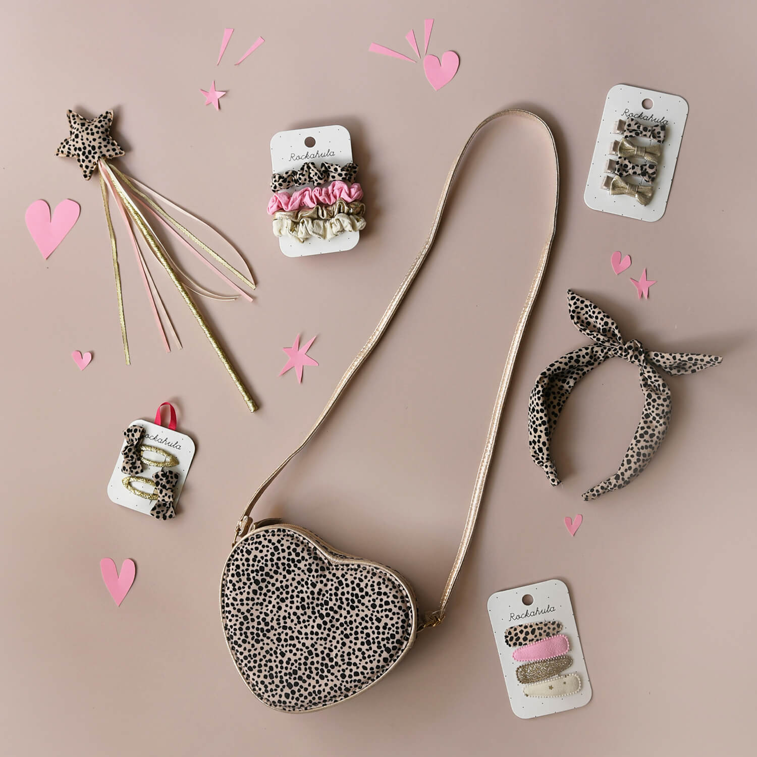 Rockahula - Umhängetasche für Kinder "Heart Leopard", Leo Tasche